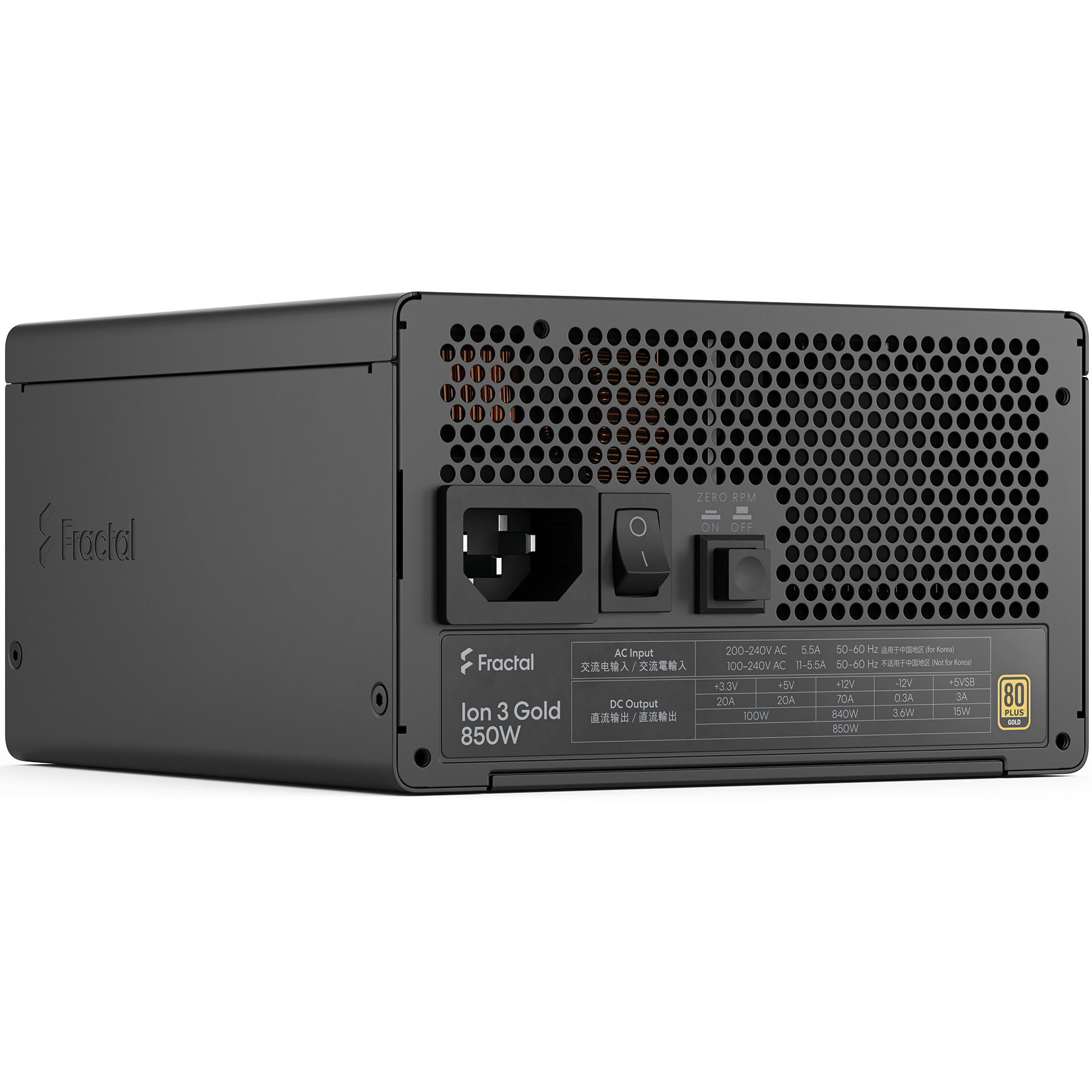 Блок питания 850W FRACTAL DESIGN Ion 3 Gold 850W (FD-P-IA3G-850-EU)