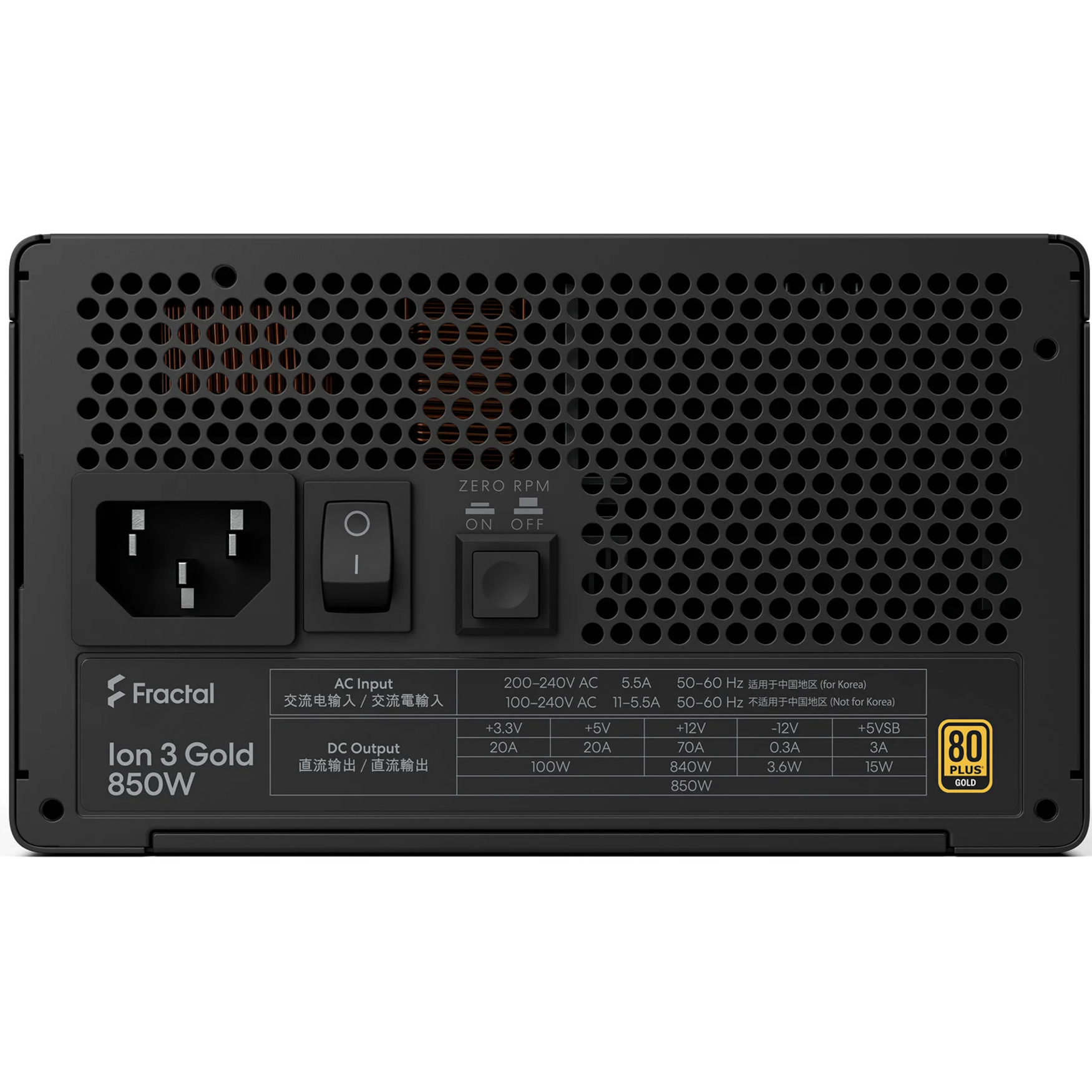Блок питания 850W FRACTAL DESIGN Ion 3 Gold 850W (FD-P-IA3G-850-EU)