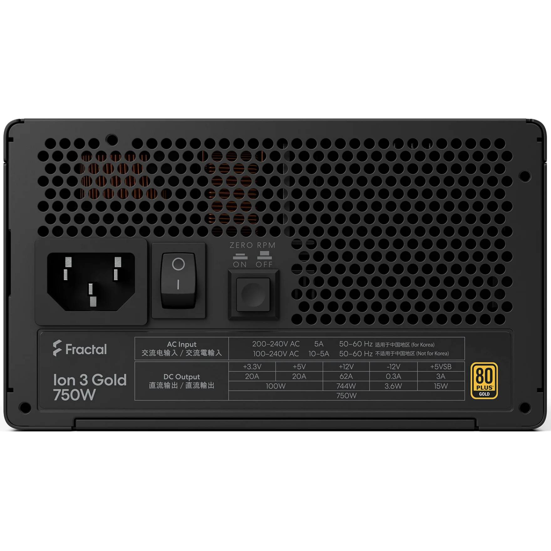 Блок живлення 750W FRACTAL DESIGN Ion 3 Gold 750W (FD-P-IA3G-750-EU)