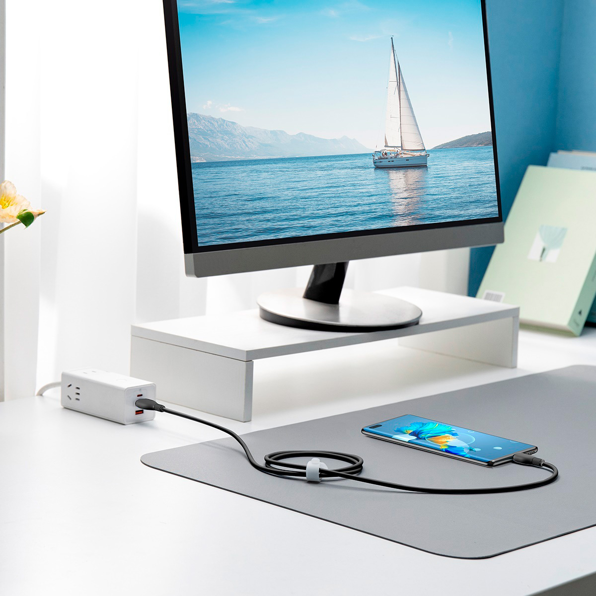 Кабель BASEUS Pudding Series Fast Charging Cable Type-C to Type-C 100W 2м Black (P10355702111-01)