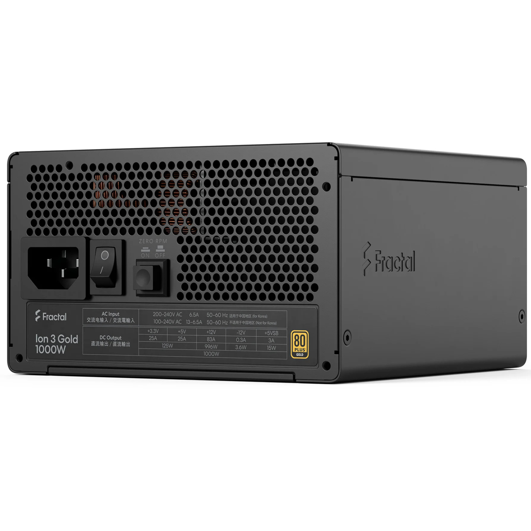 Блок питания 1000W FRACTAL DESIGN Ion 3 Gold 1000W Black (FD-P-IA3G-100-EU)