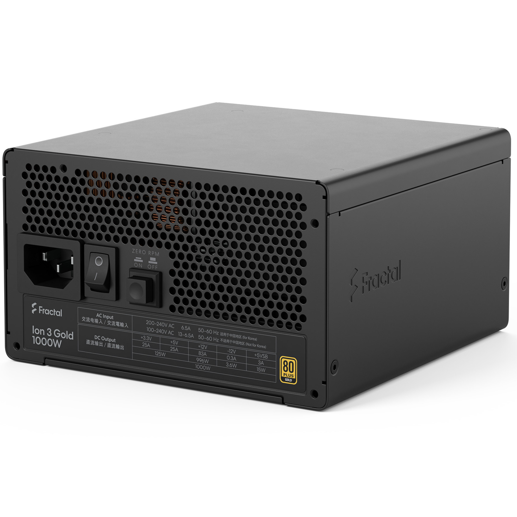 Блок питания 1000W FRACTAL DESIGN Ion 3 Gold 1000W Black (FD-P-IA3G-100-EU)