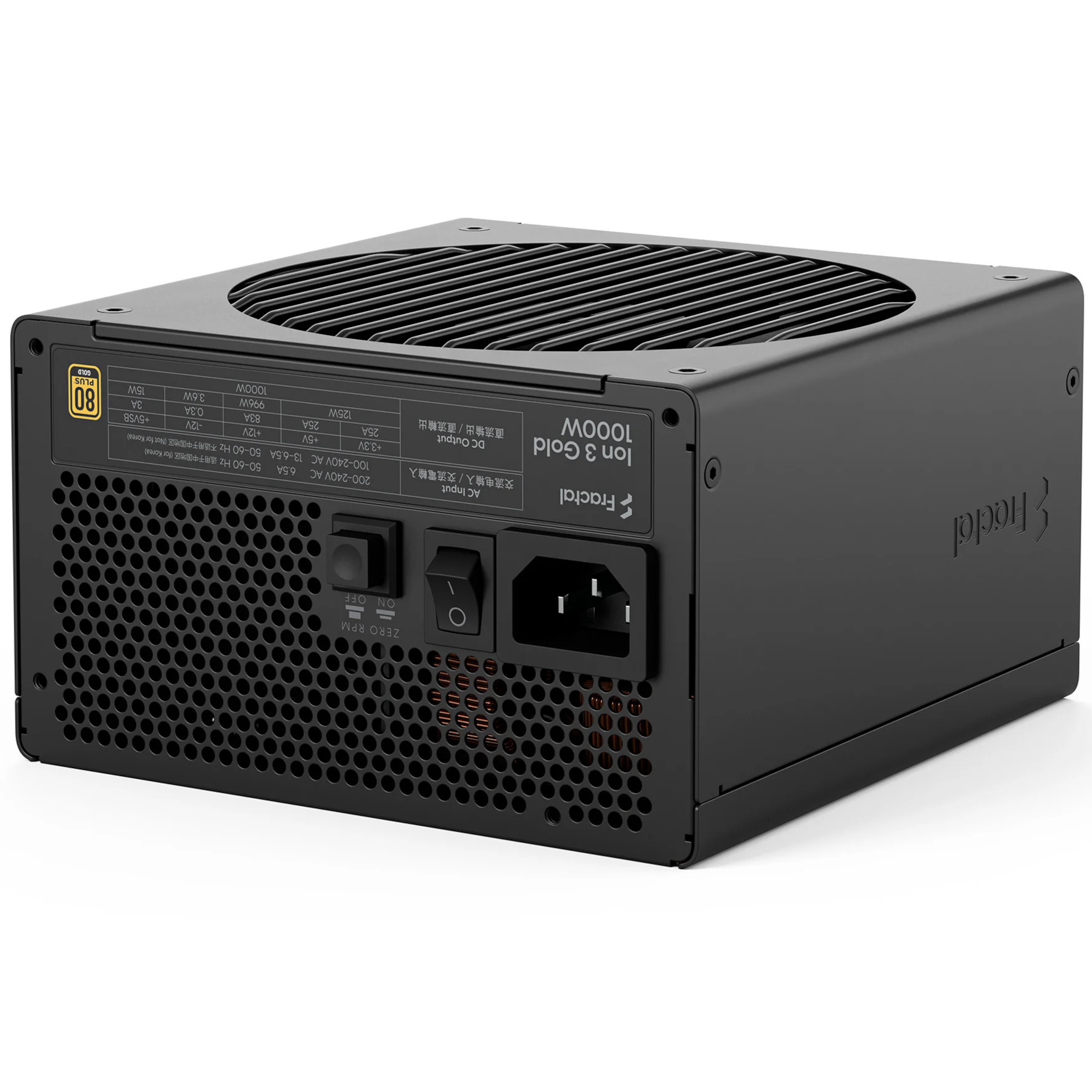 Блок питания 1000W FRACTAL DESIGN Ion 3 Gold 1000W Black (FD-P-IA3G-100-EU)