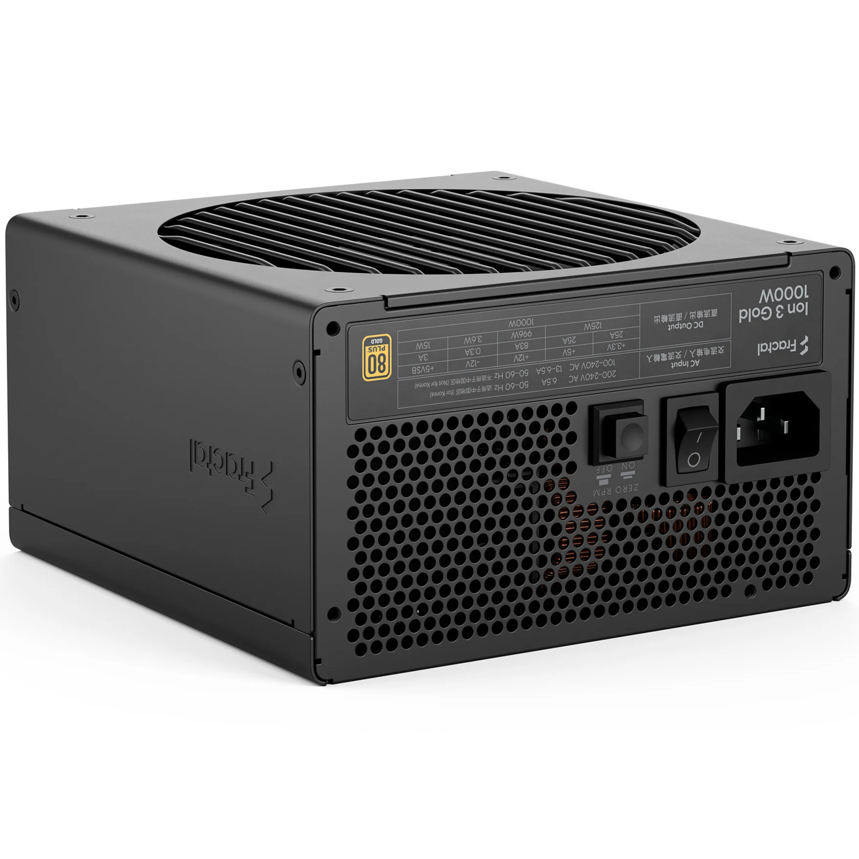 Блок питания 1000W FRACTAL DESIGN Ion 3 Gold 1000W Black (FD-P-IA3G-100-EU)