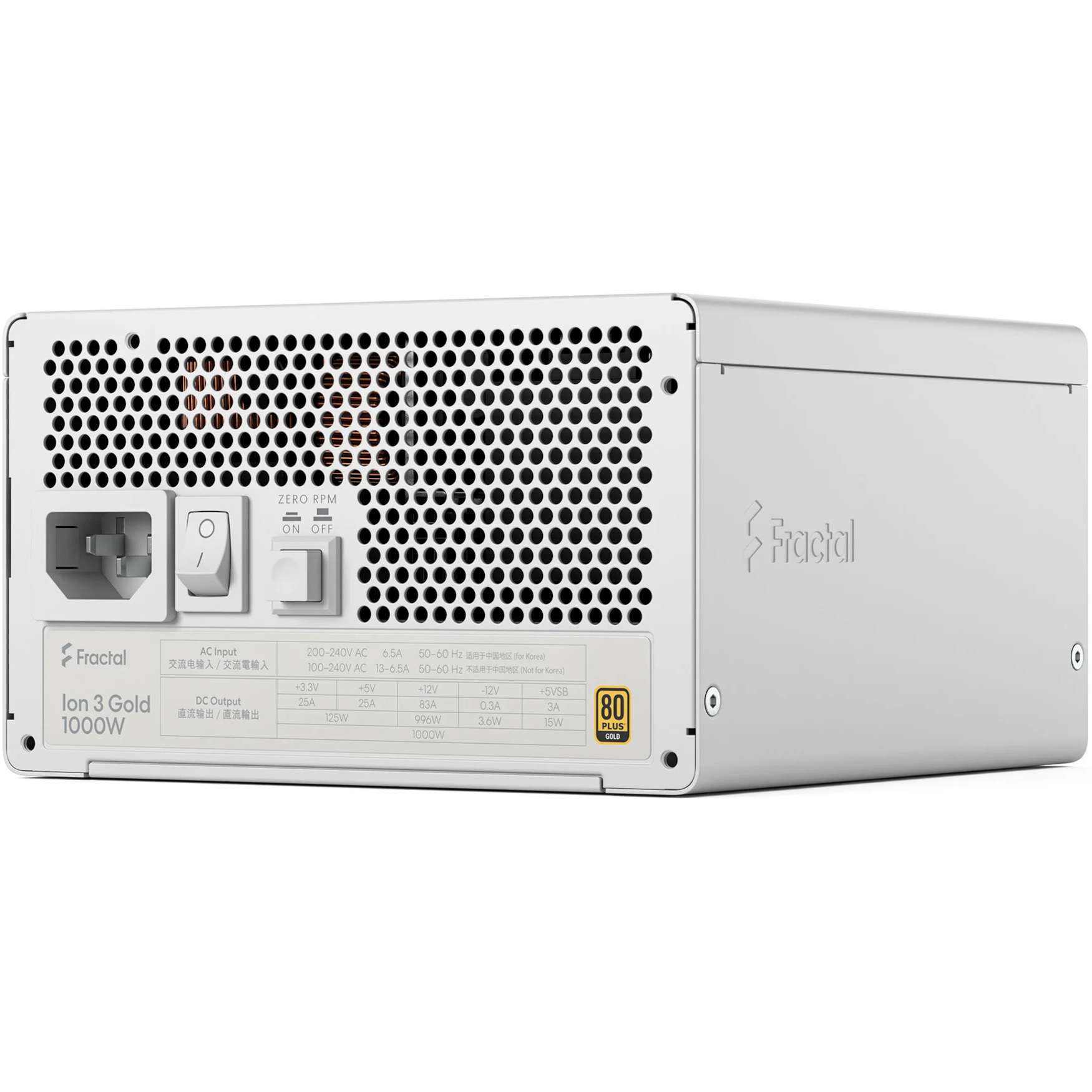 Блок питания 1000W FRACTAL DESIGN Ion 3 Gold 1000W White (FD-P-IA3G-101-EU-WT)