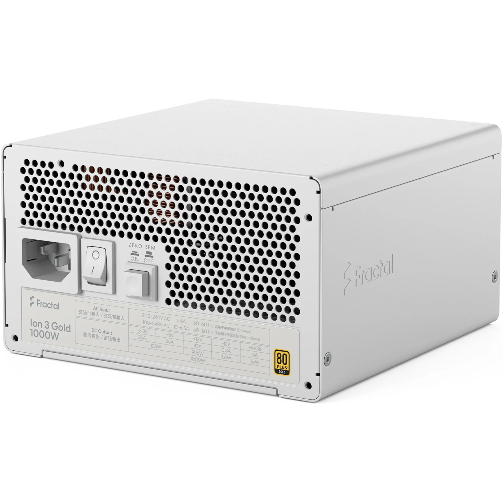 Блок питания 1000W FRACTAL DESIGN Ion 3 Gold 1000W White (FD-P-IA3G-101-EU-WT)