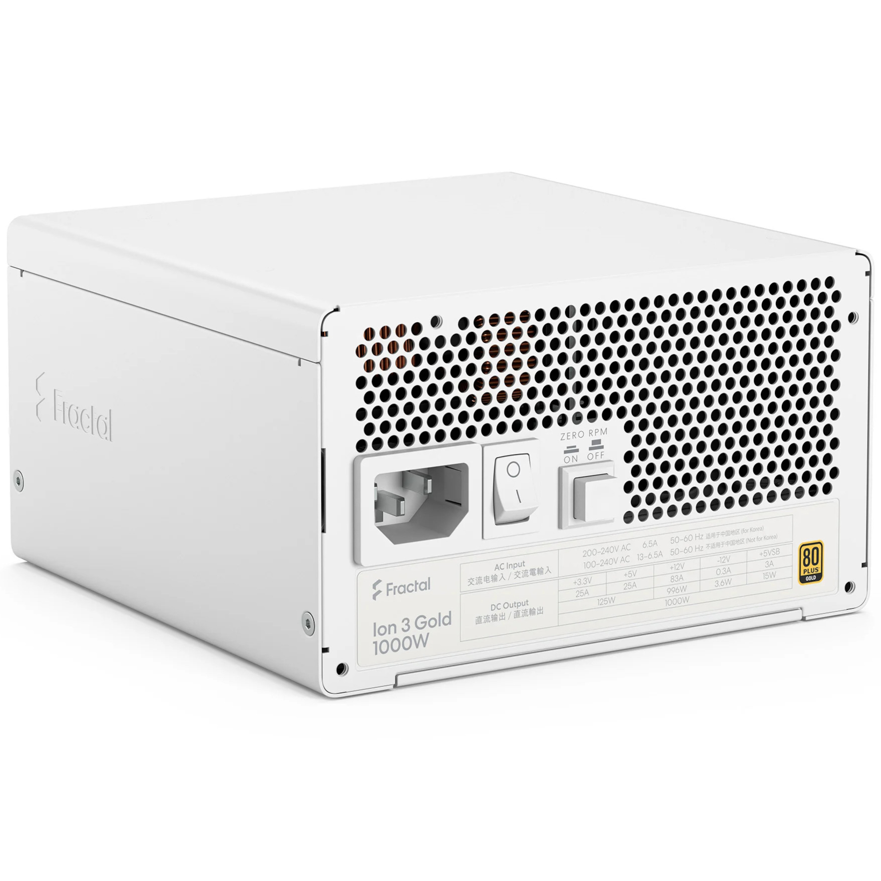 Блок питания 1000W FRACTAL DESIGN Ion 3 Gold 1000W White (FD-P-IA3G-101-EU-WT)