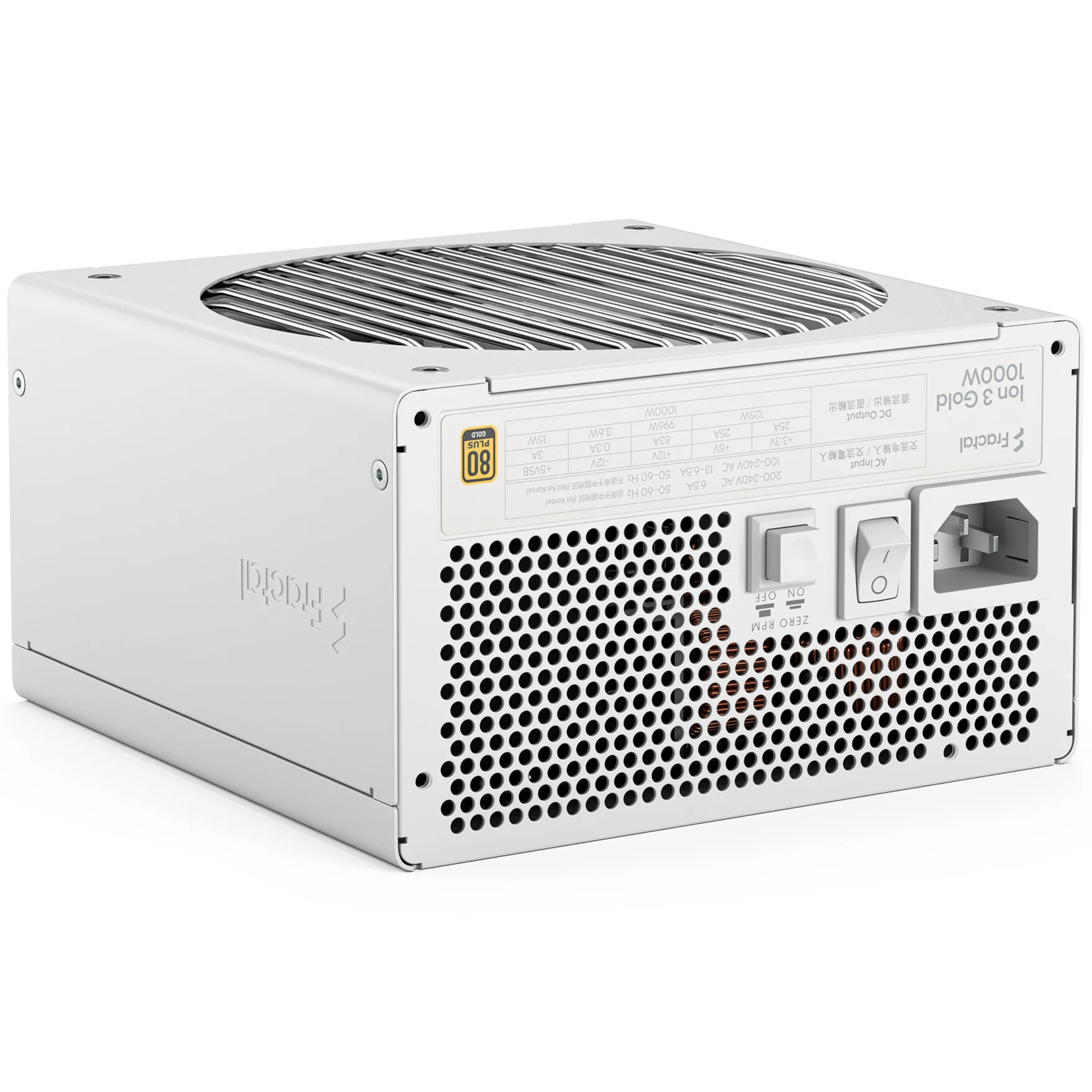 Блок питания 1000W FRACTAL DESIGN Ion 3 Gold 1000W White (FD-P-IA3G-101-EU-WT)