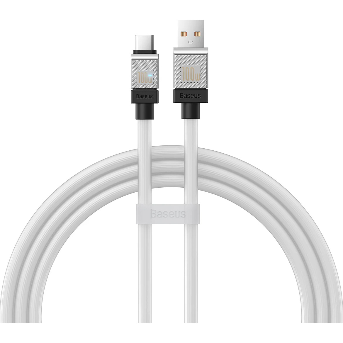 Кабель BASEUS CoolPlay Series Fast Charging Data Cable USB to Type-C 100W 1м White (CAKW000602)