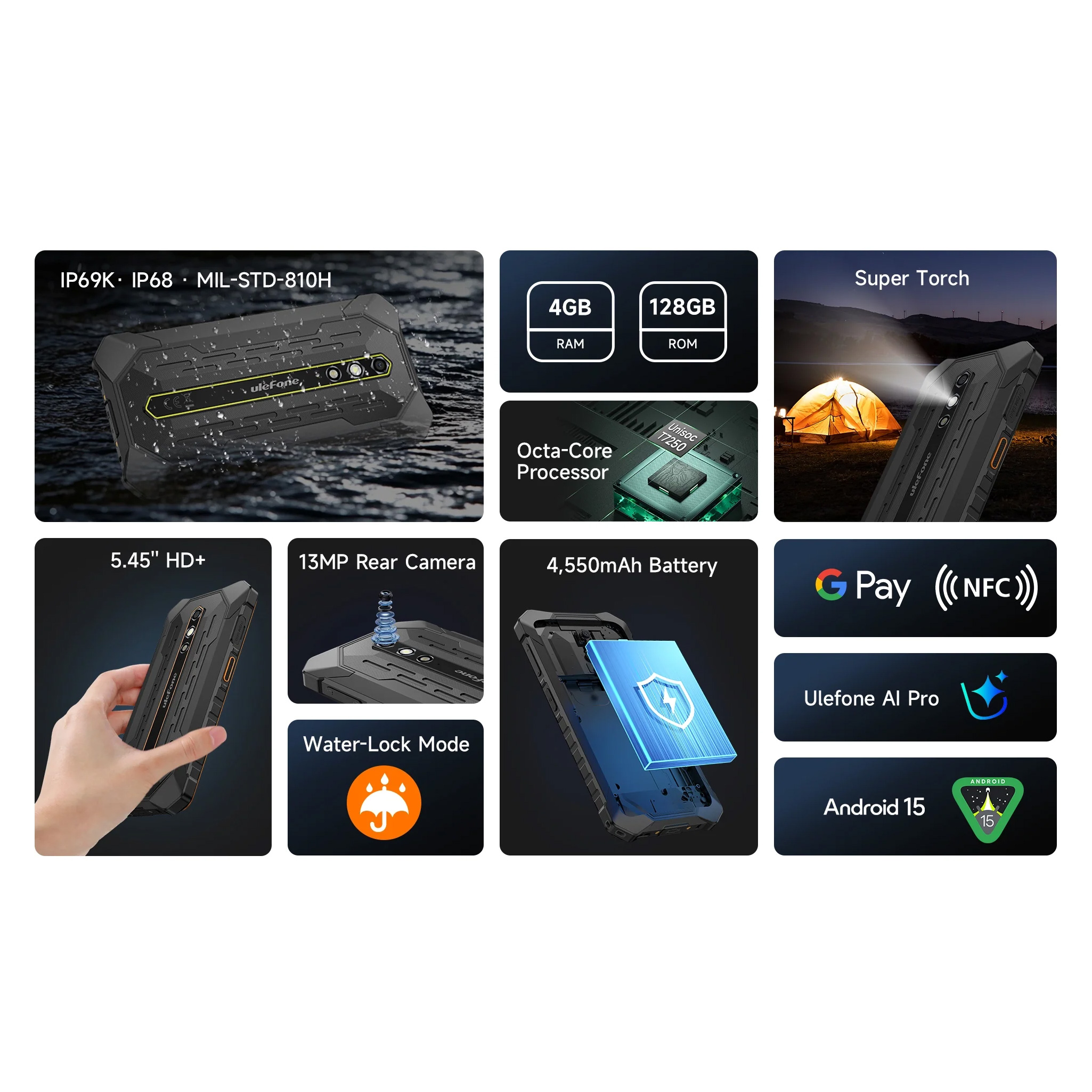 Смартфон ULEFONE Rugking 2 Pro 4/128GB Black