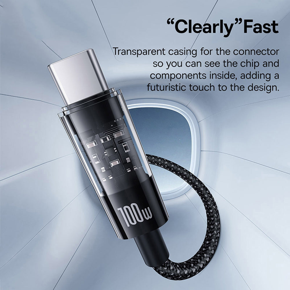 Кабель BASEUS Gem Fast Charging Data Cable USB-C to USB-C PD100W 1м Black (P10373000111-00)