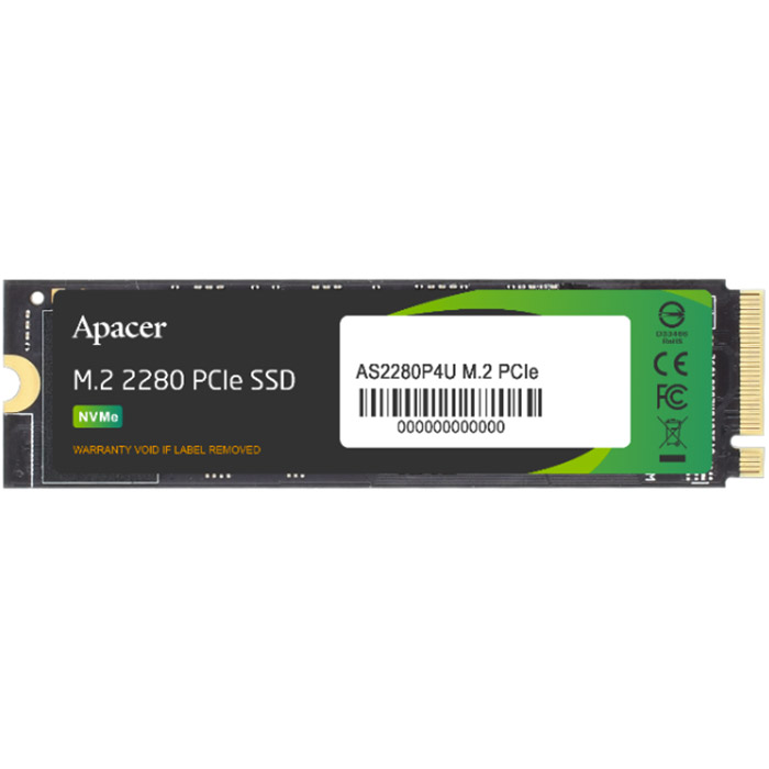 SSD диск APACER AS2280P4U 512GB M.2 NVMe Bulk (AP512GAS2280P4U)