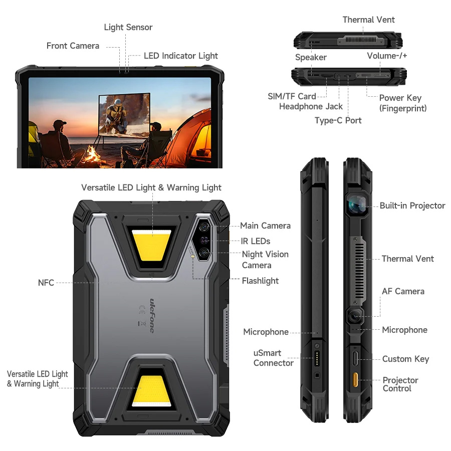 Планшет ULEFONE Armor Pad 5 Ultra 12/512GB Black (6975326660716)
