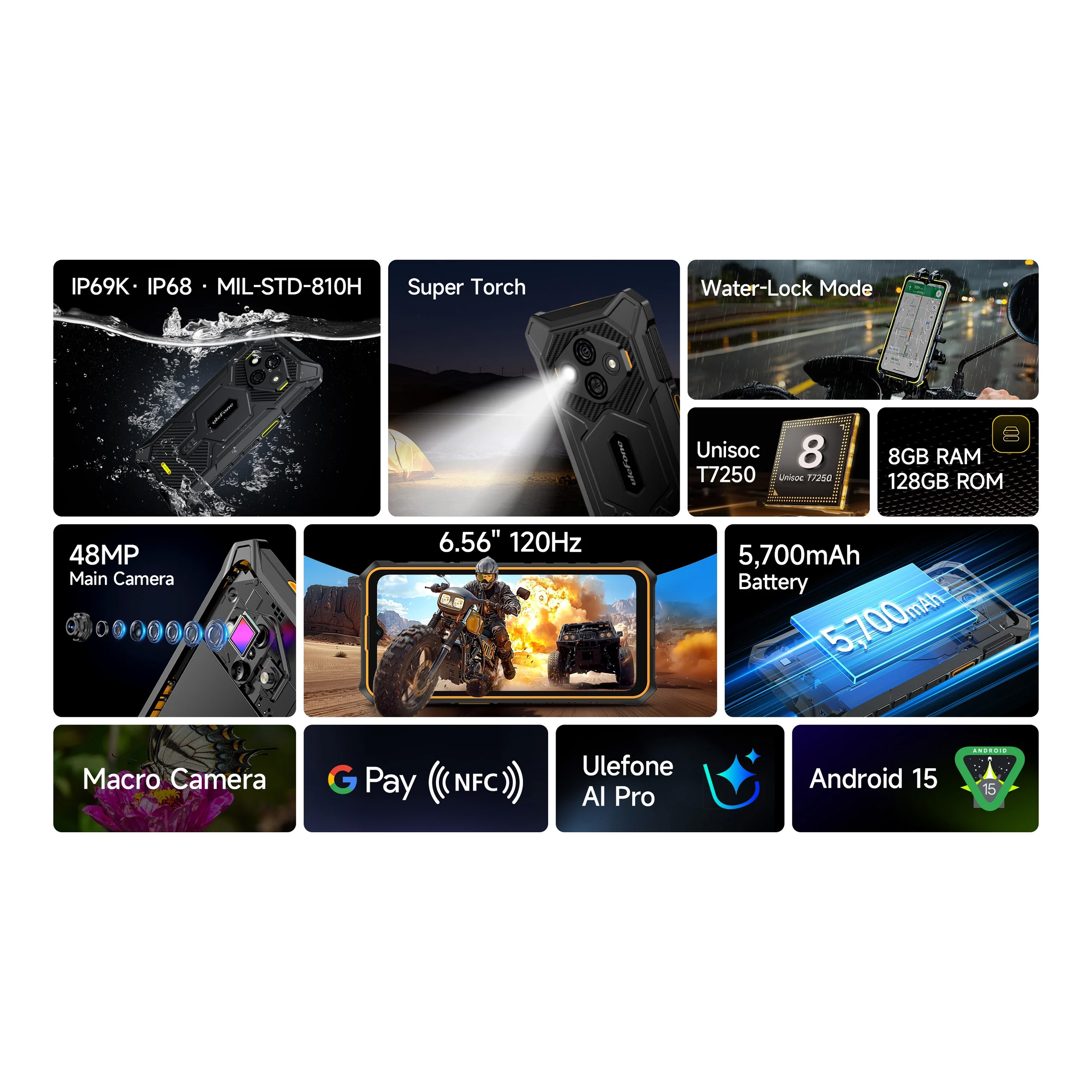 Смартфон ULEFONE RugKing 3 Pro 8/128GB Black