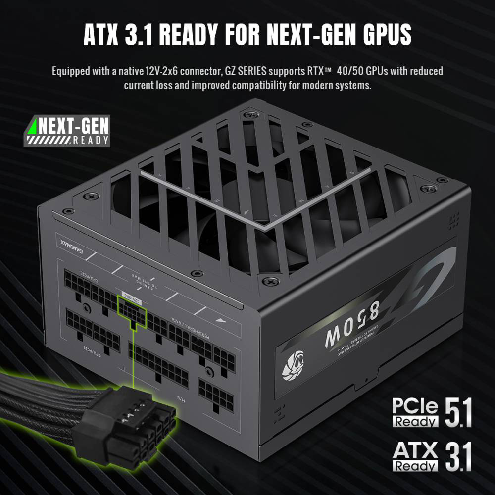 Блок живлення 850W GAMEMAX GZ-850G Black