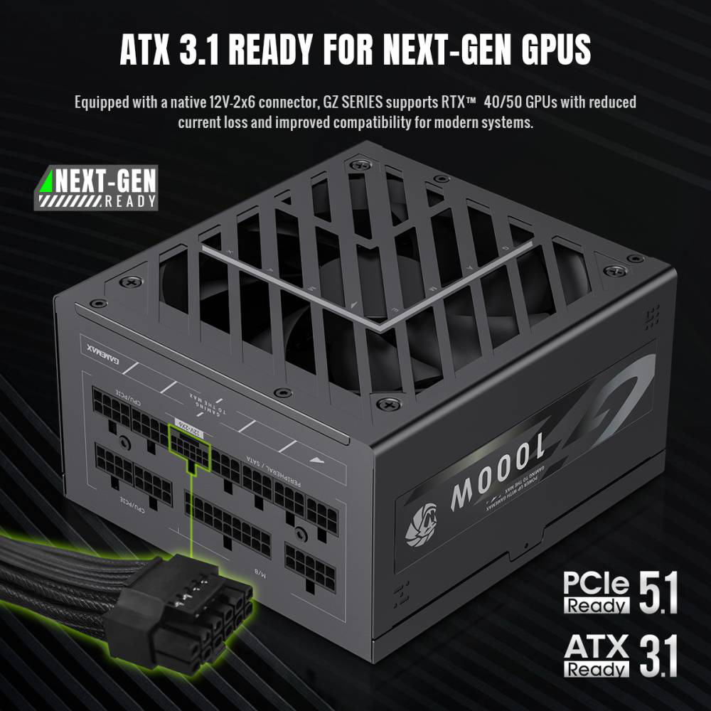 Блок живлення 1000W GAMEMAX GZ-1000G Black