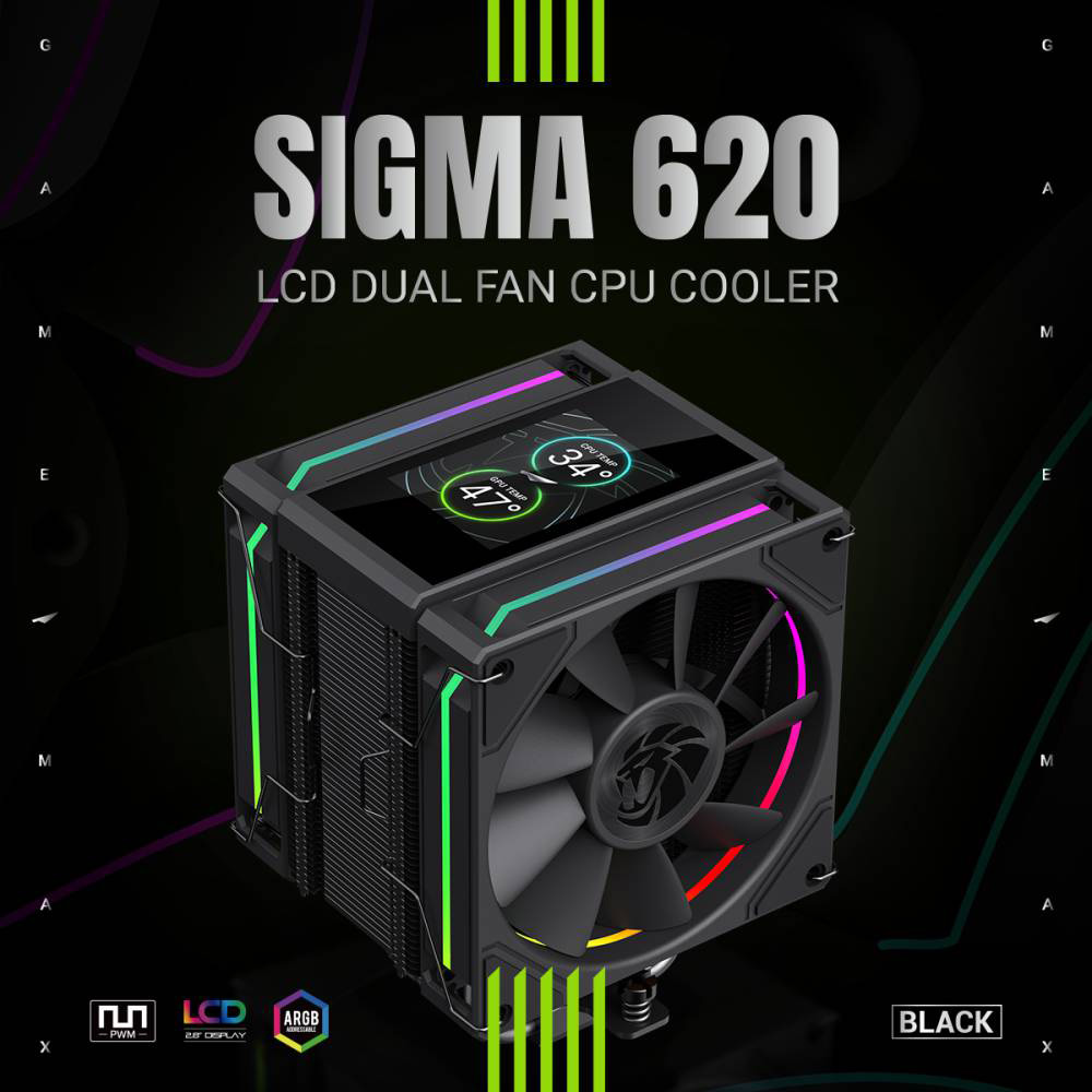 Кулер для процессора GAMEMAX Sigma 620 LCD Black
