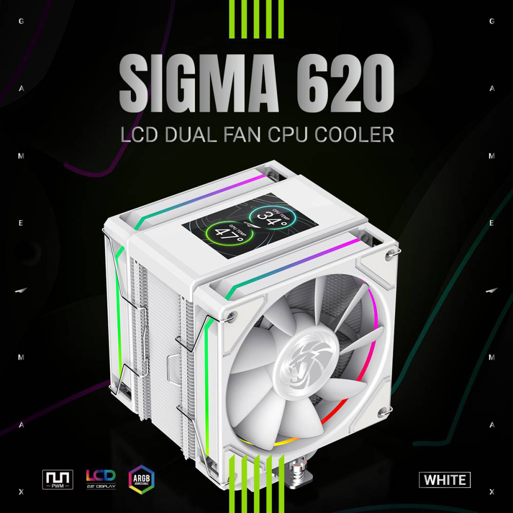 Кулер для процессора GAMEMAX Sigma 620 LCD White