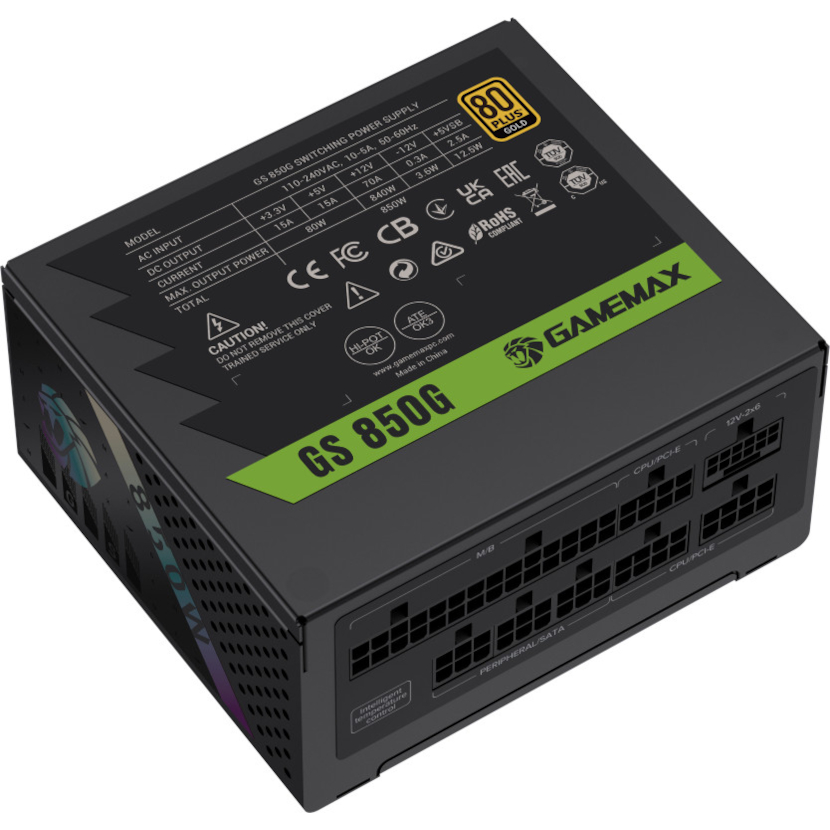 Блок живлення SFX 850W GAMEMAX GS-850G V25 Black