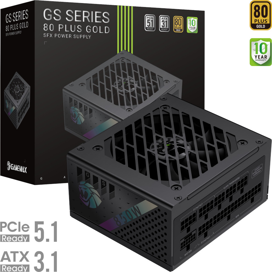 Блок живлення SFX 850W GAMEMAX GS-850G V25 Black