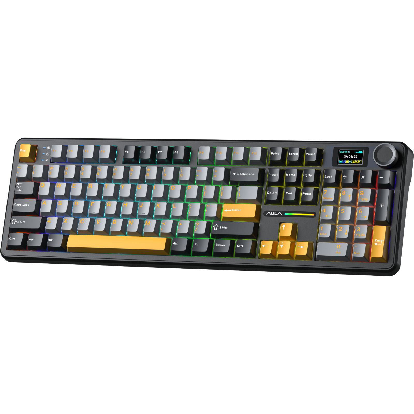 Клавіатура бездротова AULA F108 Pro Black (6978080501295)