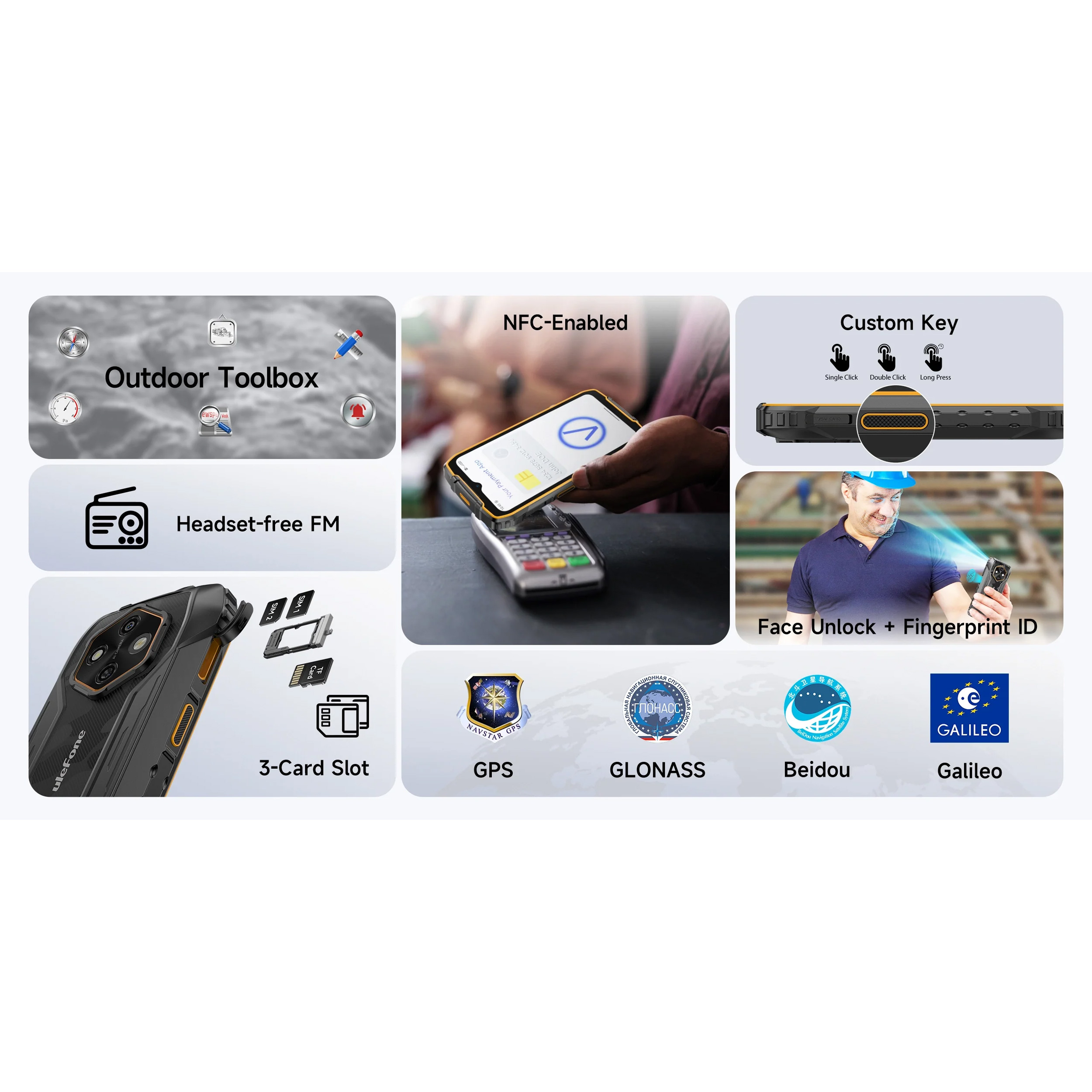 Смартфон ULEFONE RugKing 4 Pro 8/256GB Black