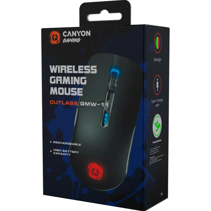 Миша ігрова CANYON Cutlass GMW-11 Black (CND-SGMW11B)