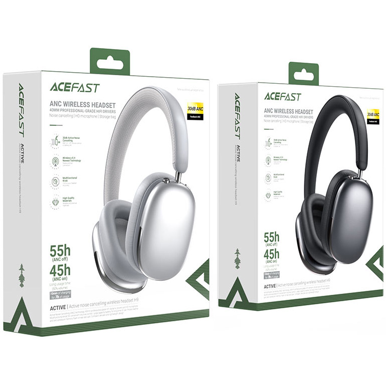 Наушники ACEFAST H9 ANC Silver