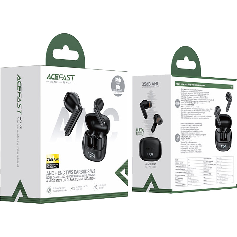 Наушники ACEFAST W2 ANC Black