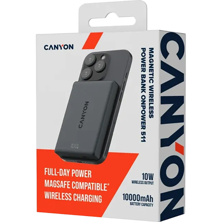 Повербанк MagSafe CANYON OnPower 511 20W 10000mAh Interstellar Black