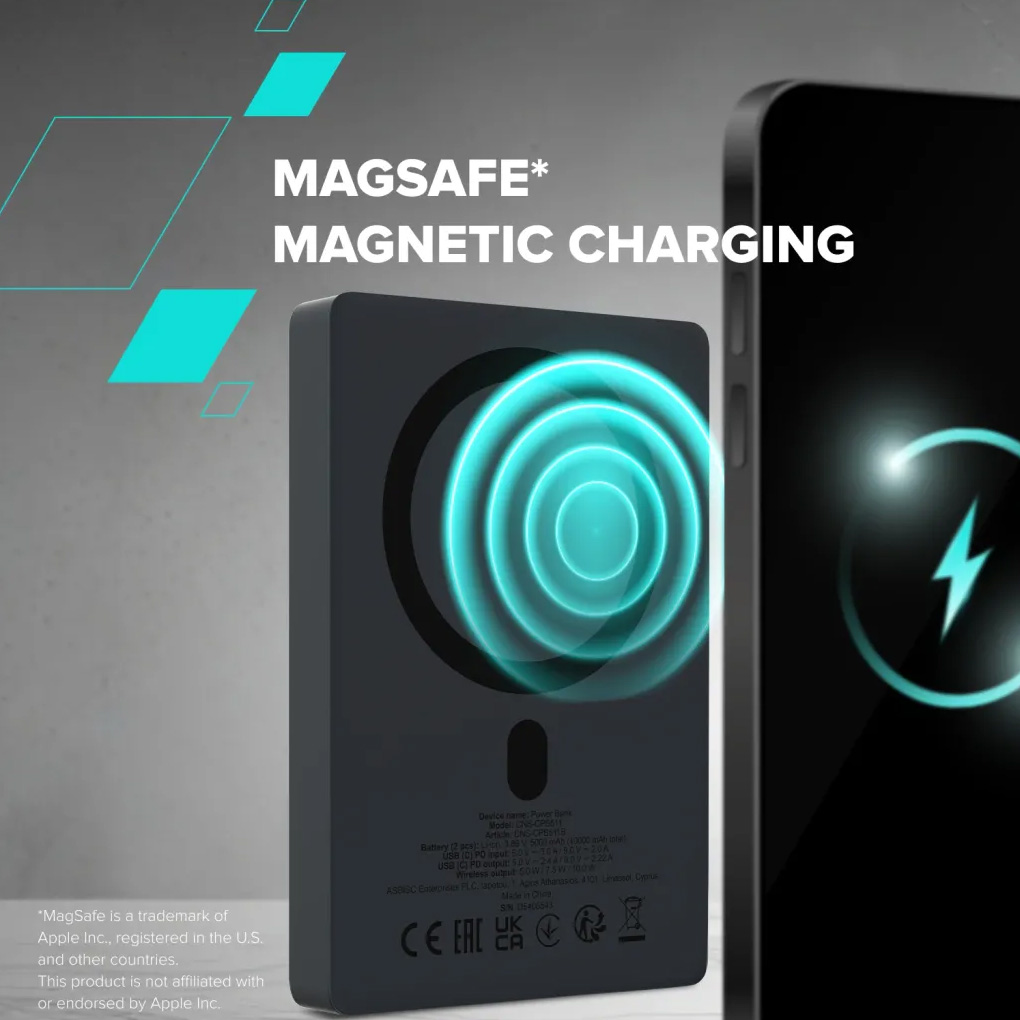 Повербанк MagSafe CANYON OnPower 511 20W 10000mAh Interstellar Black