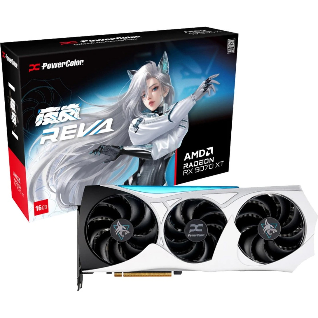 Видеокарта POWERCOLOR Hellhound Radeon RX 9070 XT 16GB GDDR6 Reva Edition (RX9070XT 16G-L/OC/REVA)
