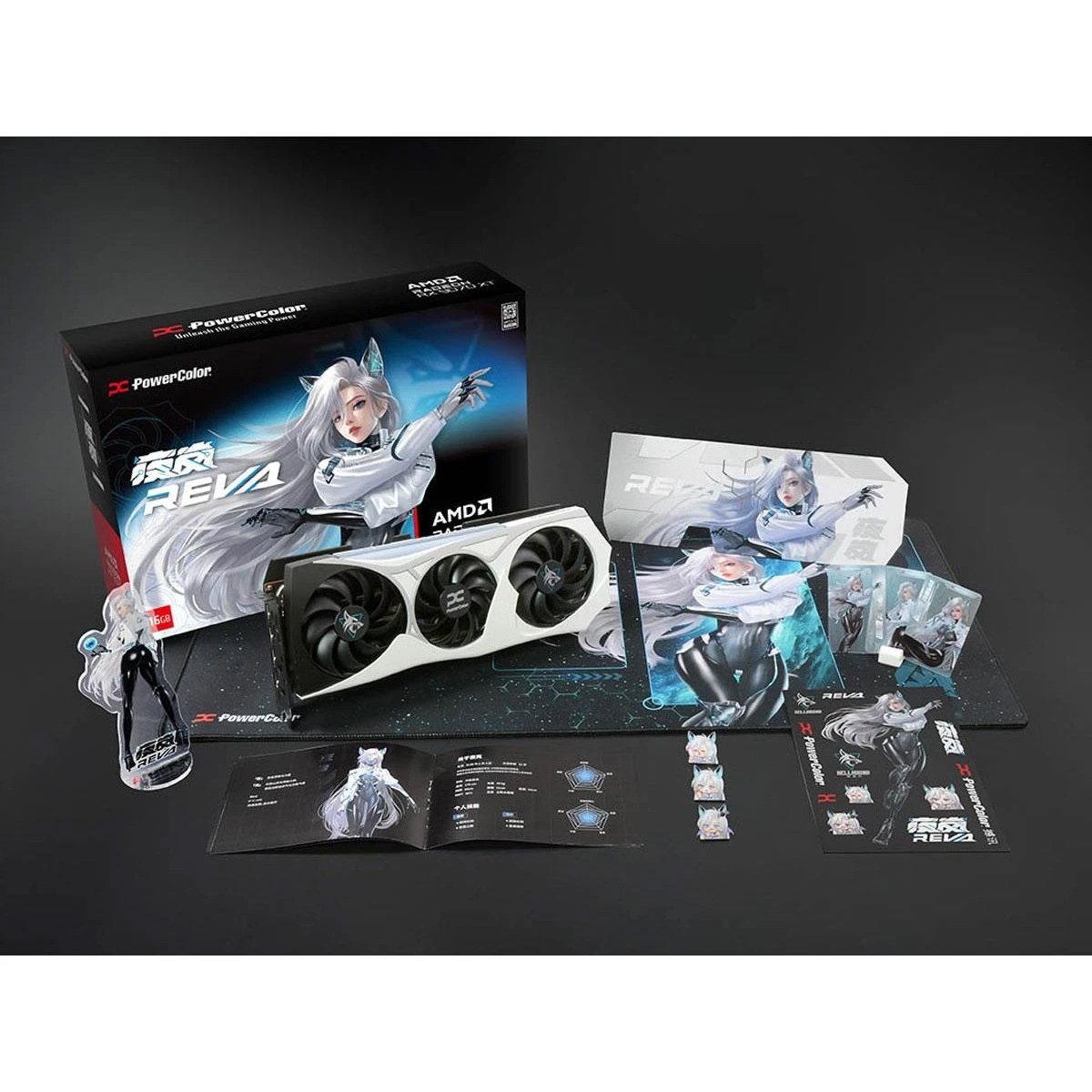 Видеокарта POWERCOLOR Hellhound Radeon RX 9070 XT 16GB GDDR6 Reva Edition (RX9070XT 16G-L/OC/REVA)