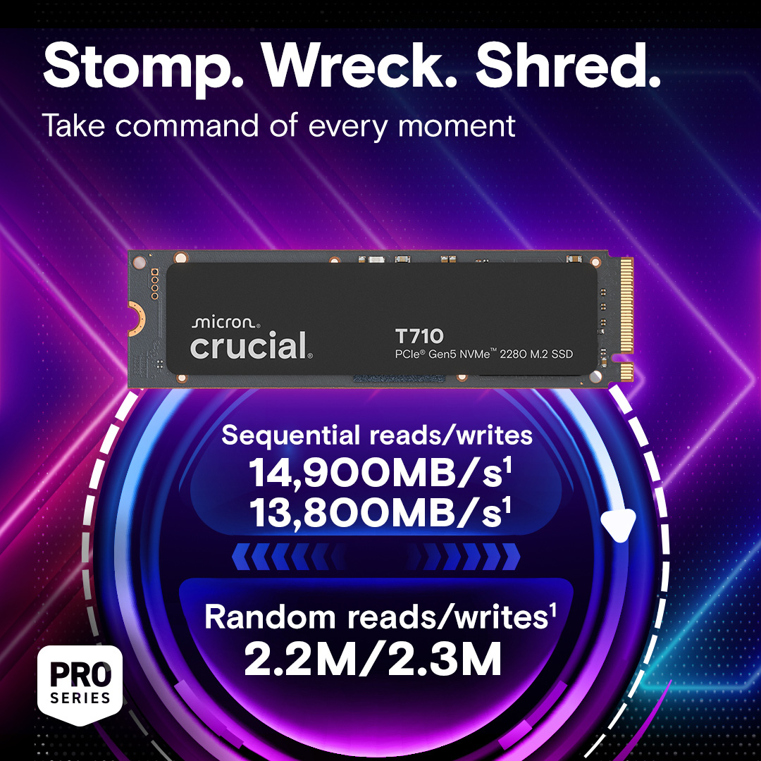 SSD диск CRUCIAL T710 4TB M.2 NVMe (CT4000T710SSD8)