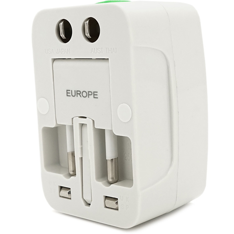 Універсальний дорожній перехідник VOLTRONIC Travel Adaptor 5-in-1 White