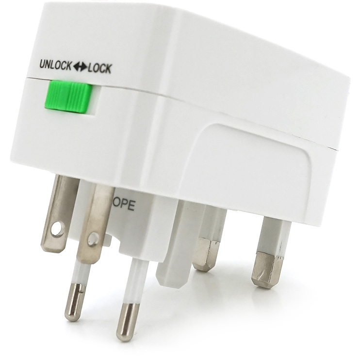 Універсальний дорожній перехідник VOLTRONIC Travel Adaptor 5-in-1 White