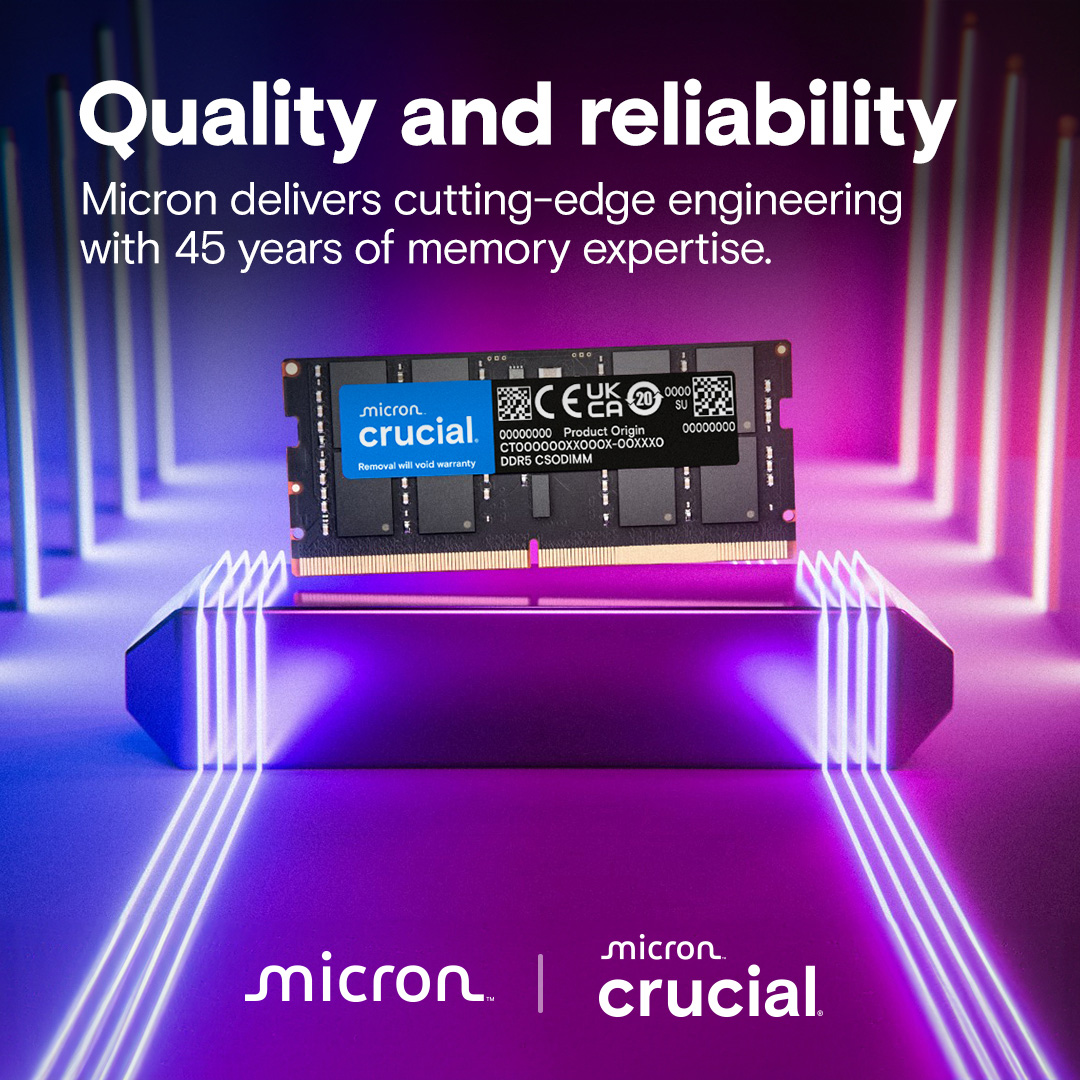 Модуль пам'яті CRUCIAL CSO-DIMM DDR5 6400MHz 24GB (CT24G64C52CS5)