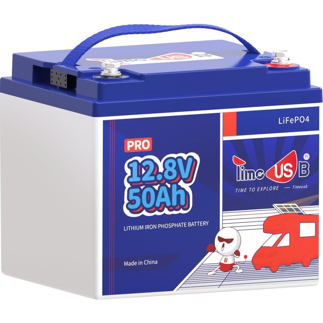 Акумуляторна батарея TIMEUSB LiFePO4 12V 50Ah Pro (12.8В, 50Агод) (T12V50-PRO-4-A38)
