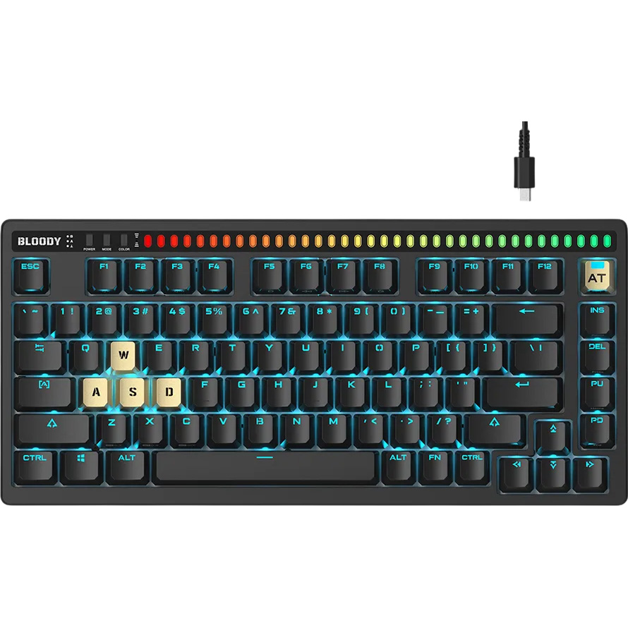 Клавиатура A4TECH BLOODY AT75 Alpha Optical Switch Black