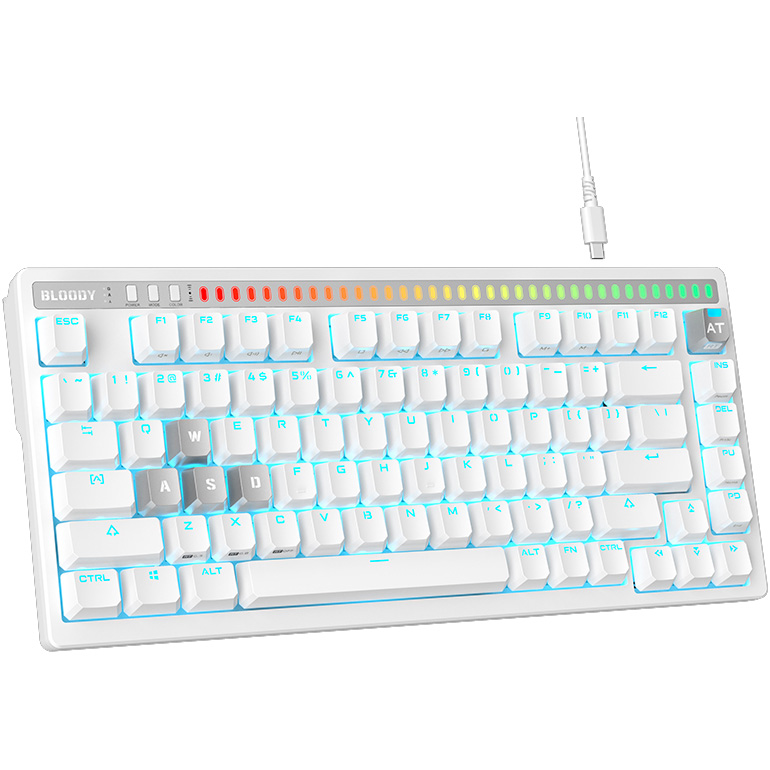Клавиатура A4TECH BLOODY AT75 Alpha Optical Switch White