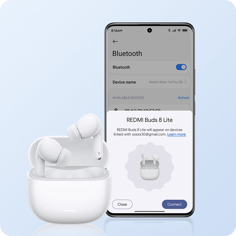 Навушники REDMI Buds 8 Lite White (BHR08OLGL)
