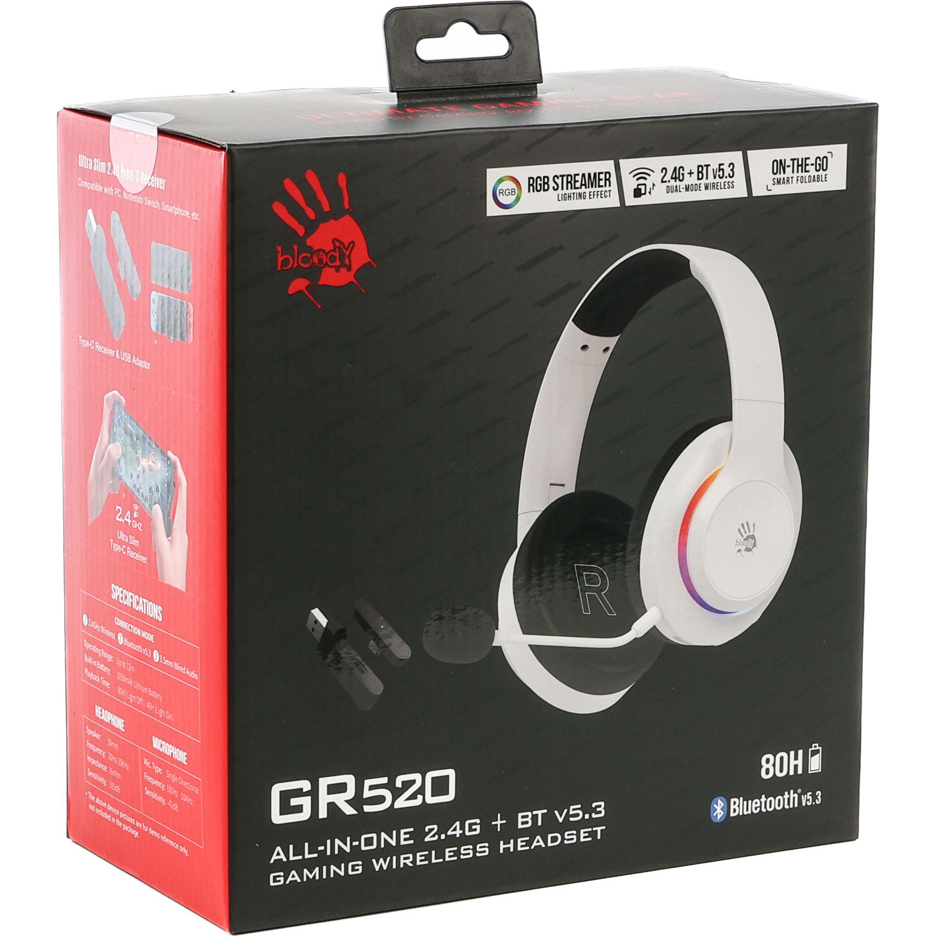Наушники геймерские A4TECH BLOODY GR520 White