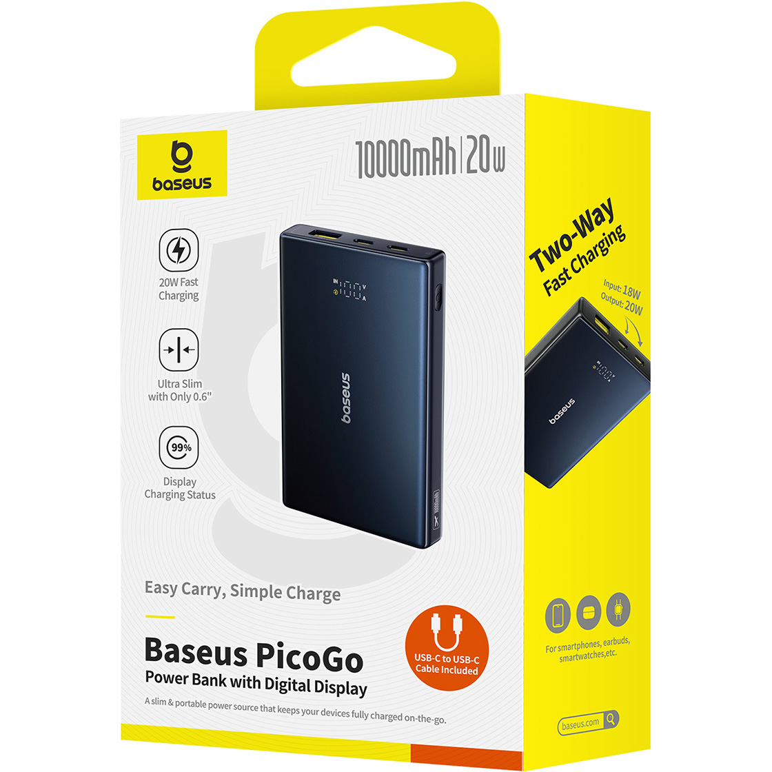 Повербанк BASEUS PicoGo 20W 10000mAh Black (P10076801123-00)