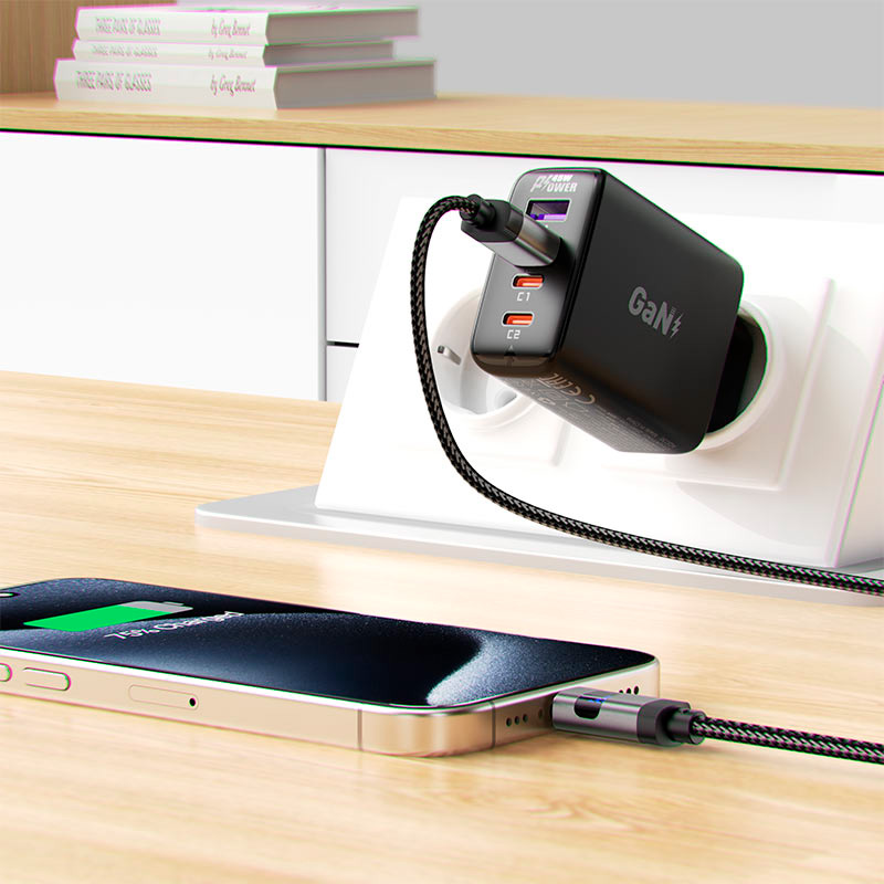 Кабель ACEFAST C15-04 USB-A - USB-C 66 Вт 1.2м Black