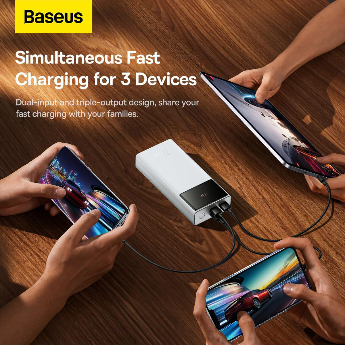 Повербанк BASEUS Star Lord Digital Display Fast Charge 22.5W 20000mAh White (PPXJ080002)