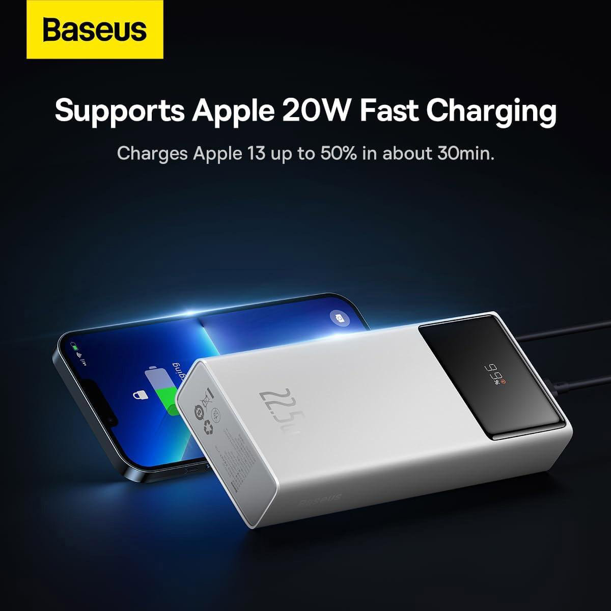 Повербанк BASEUS Star Lord Digital Display Fast Charge 22.5W 20000mAh White (PPXJ080002)