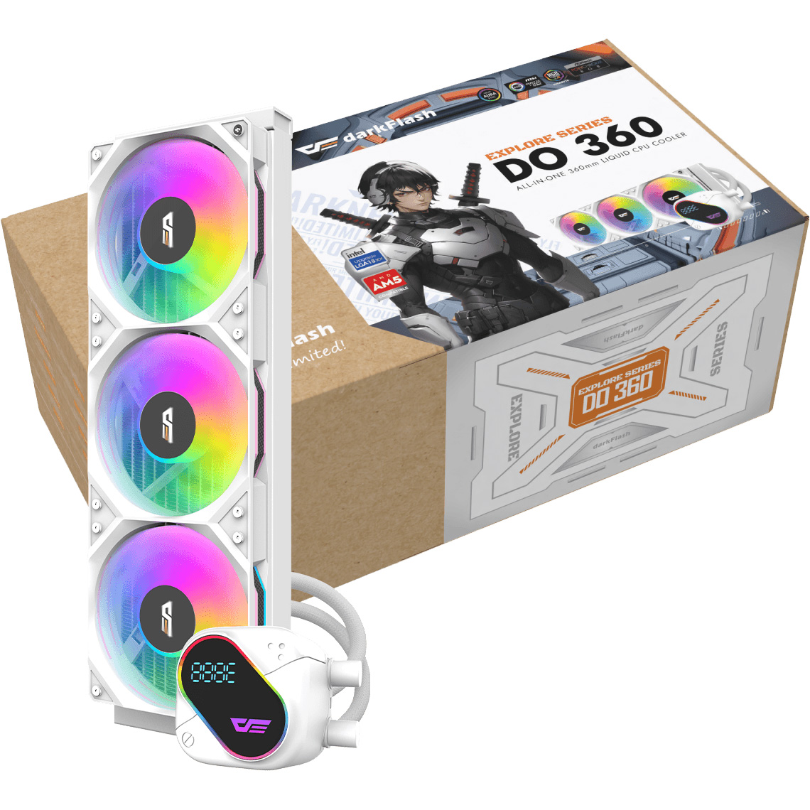 Система водяного охолодження DARKFLASH Explore DO360 White