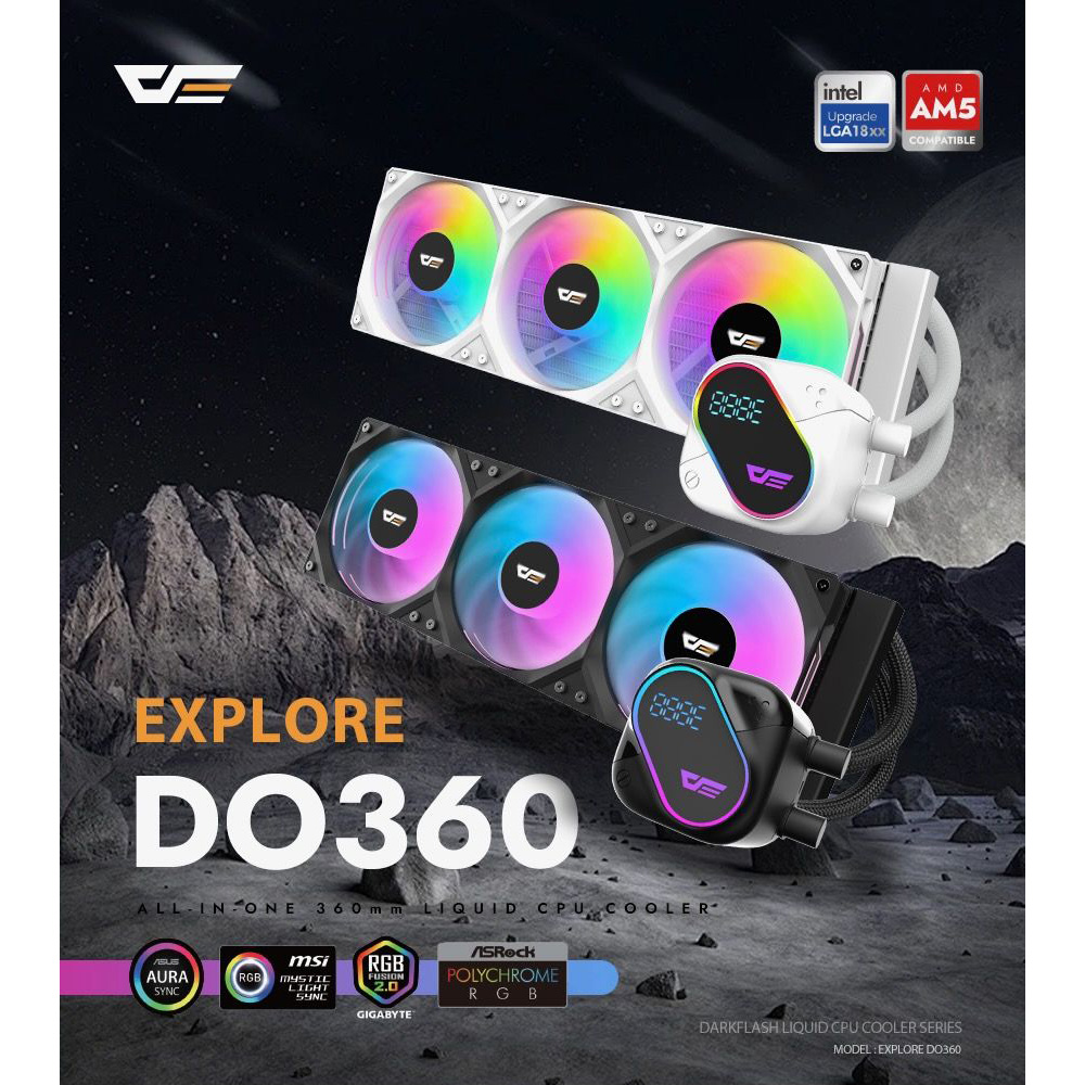 Система водяного охолодження DARKFLASH Explore DO360 White