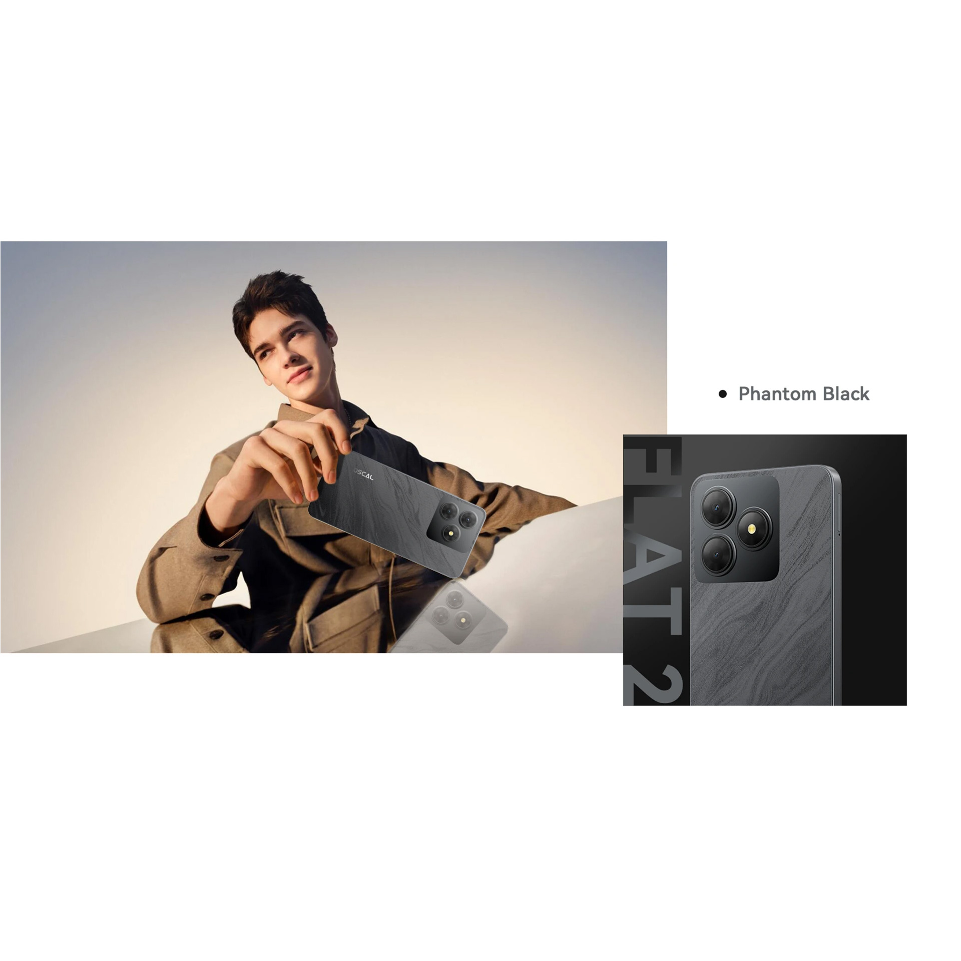 Смартфон OSCAL Flat 2 4/128GB Phantom Black