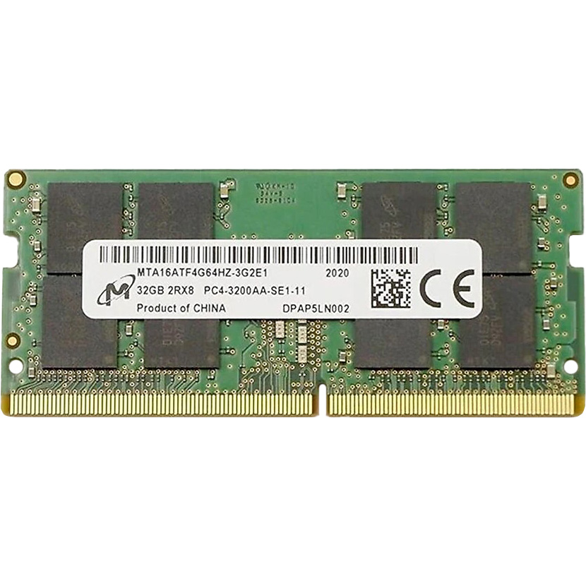 Модуль пам'яті MICRON SO-DIMM DDR4 3200MHz 32GB (MTA16ATF4G64HZ-3G2E1)